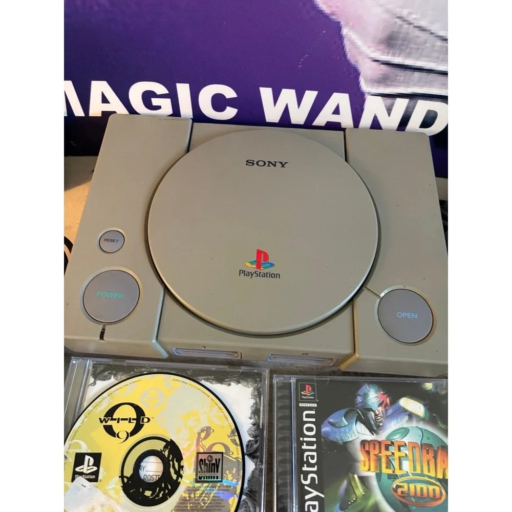 Sony PlayStation 1 PS1 Console Bundle with Controller & Cords Tested 3 Games